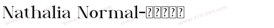 Nathalia Normal字体转换